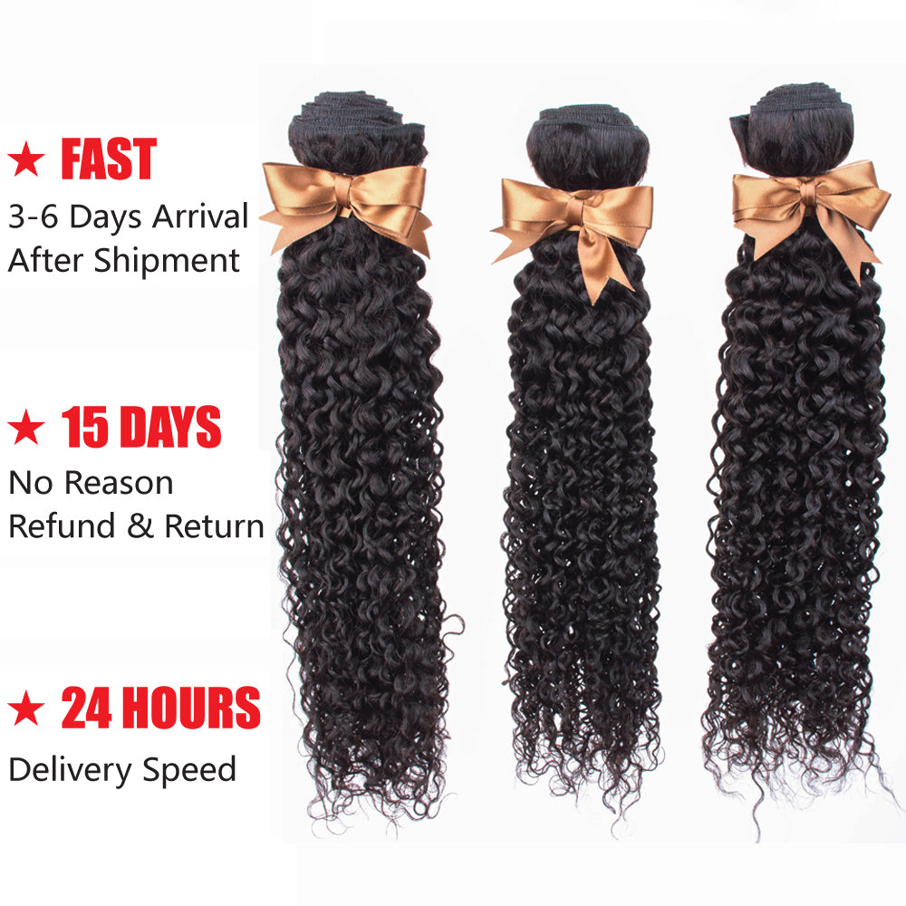 Bundles Couleur Naturelle 100% Cheveux Humain Kinky Curly