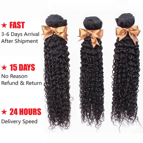 Bundles Couleur Naturelle 100% Cheveux Humain Kinky Curly