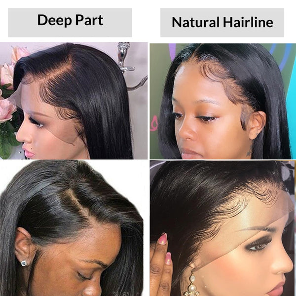 Lace Front Human Hair Wigs Baby Hair