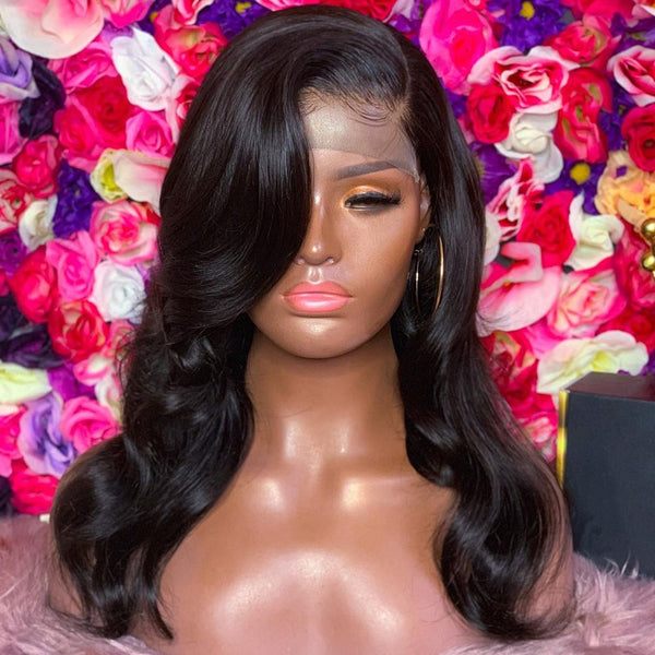 Lace Front Human Hair Wigs Baby Hair, Body Wave